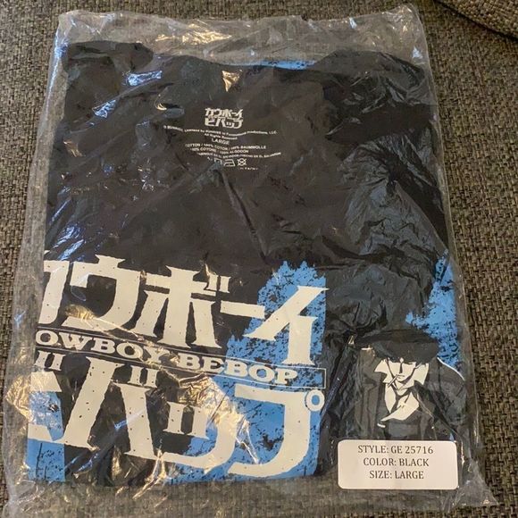 Cowboy Bebop Spike Anime Opening Credits Officially Licensed Adult T-Shirt - Picture 3 of 8